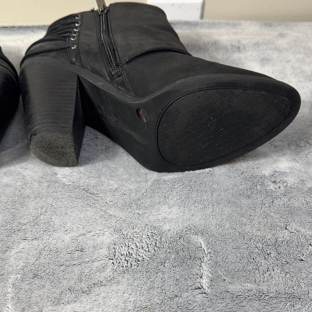 Jessica Simpson JS-Calvery Black Leather Ankle Bootie - Size 7 - VGUC - Picture 11 of 15